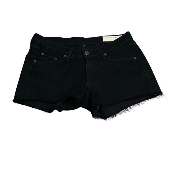 Rag & Bone frayed Cut off Shorts Black Size 25 - Picture 3 of 8